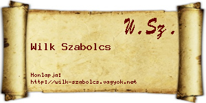 Wilk Szabolcs névjegykártya